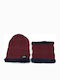 Knitted Beanie Cap Burgundy