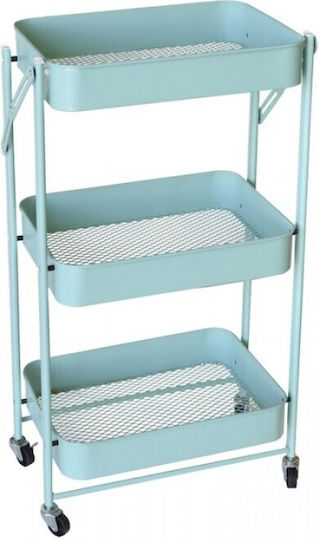 Metallic Blue Kitchen Trolley