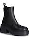 Carrie Ghete de Piele Ghete Dama Chelsea Negru