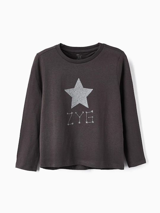 Zippy Children's Blouse Long Sleeve Gray