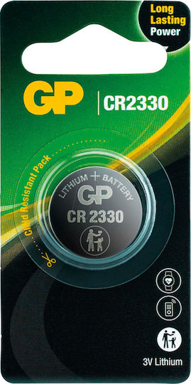 GP Batteries Μπαταρία Λιθίου Ρολογιών CR2330 3V 1τμχ