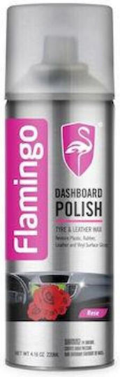 Flamingo Polishing Spray for Car Dashboard with Aroma Rose 220ml