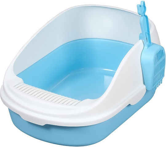 Pet Interest Cat Toilet Closed Light Blue L56 x W39 x H26cm