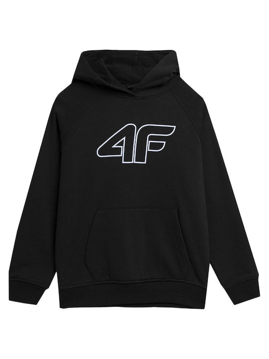 4F Kids Sweatshirt with Hood Black