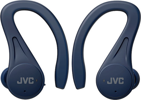 JVC HA-EC25T In-ear Bluetooth Handsfree Ακουστικά με Αντοχή στον Ιδρώτα και Θήκη Φόρτισης Μπλε