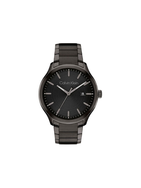 Calvin Klein Uhr Chronograph Batterie mit Schwarz Metallarmband