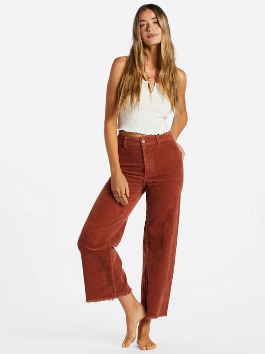Free Fall Women's Fabric Trousers Brown