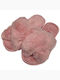 Winter Damen Hausschuhe mit Fell Rosa