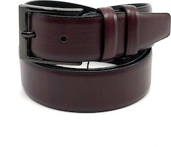 Legend Accessories Curea pentru bărbați Din piele Burgundy