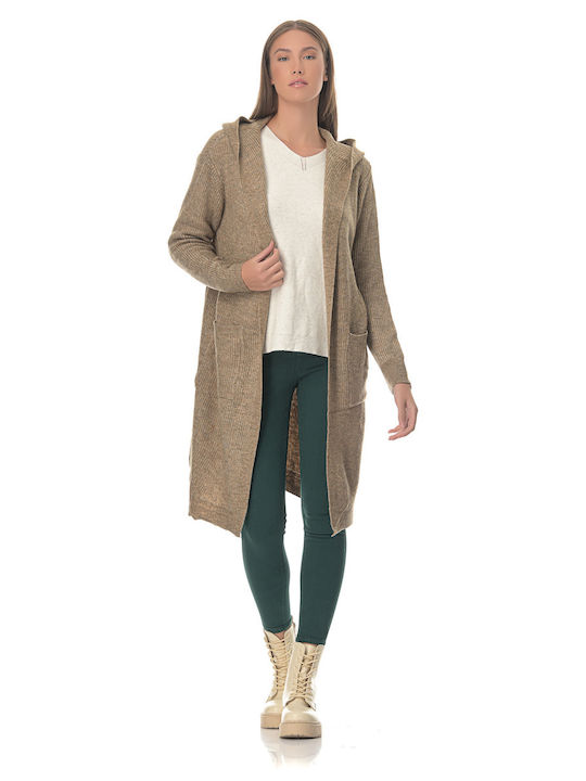 G Secret Long Women's Cardigan Beige