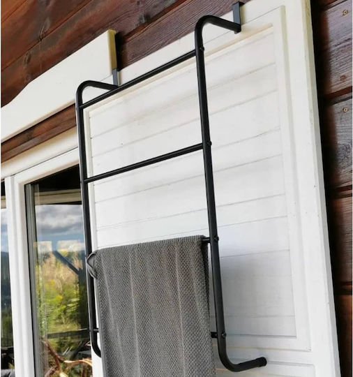 vidaXL Raft de haine de Baie Simplu ​73x73cm Negru