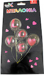 Set of 5 Balloons Transparent Valentine's Day Letters 30cm