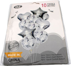 10 Star Balloons 46cm