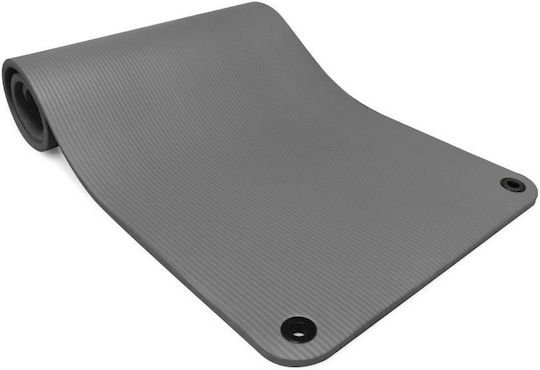 MegaFitness Pilates Exercise Mat Grey with Carry Strap (180x60x1.5cm)