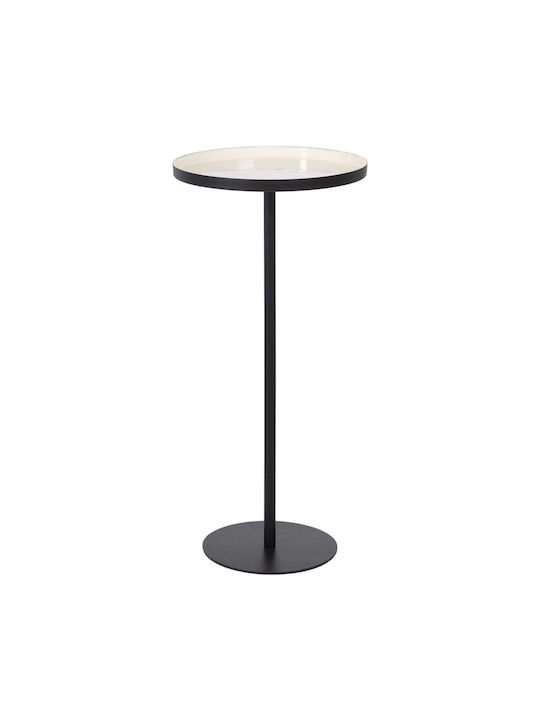 Round Metal Side Table Black L40xW40xH85cm