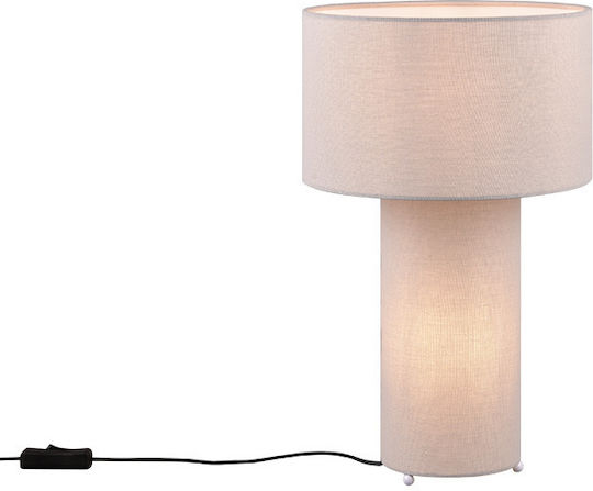 Trio Lighting Fabric Table Lamp for Socket E27 with Gray Shade and Base