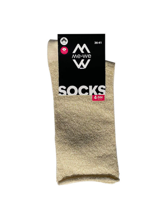 ME-WE Women's Socks Beige