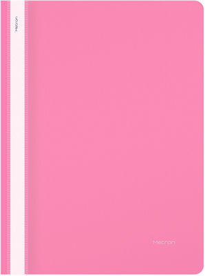 Metron Clipboard with Spring for Paper A4 Pink Τρύπες 1pcs