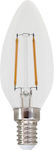 Aca LED Lampen für Fassung E14 und Form C35 Warmes Weiß 250lm 1Stück