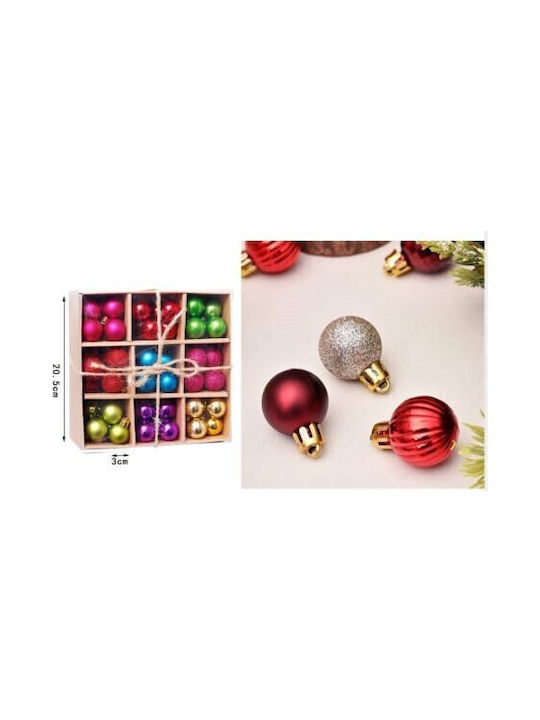 Κρεμαστές Christmas Plastic Ball Ornament Multicolour 99pcs