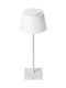Avide ABLDL-USB-W-4W Metall Tischlampe LED mit Weiß Schirm und Basis