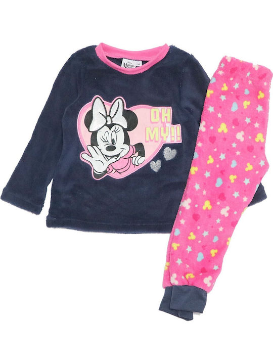 Disney Παιδική Πιτζάμα Χειμωνιάτικη Fleece Navy...