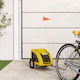 vidaXL Kinderwagen für Hunde bis 30kg Gelb L124xB53xH53cm.