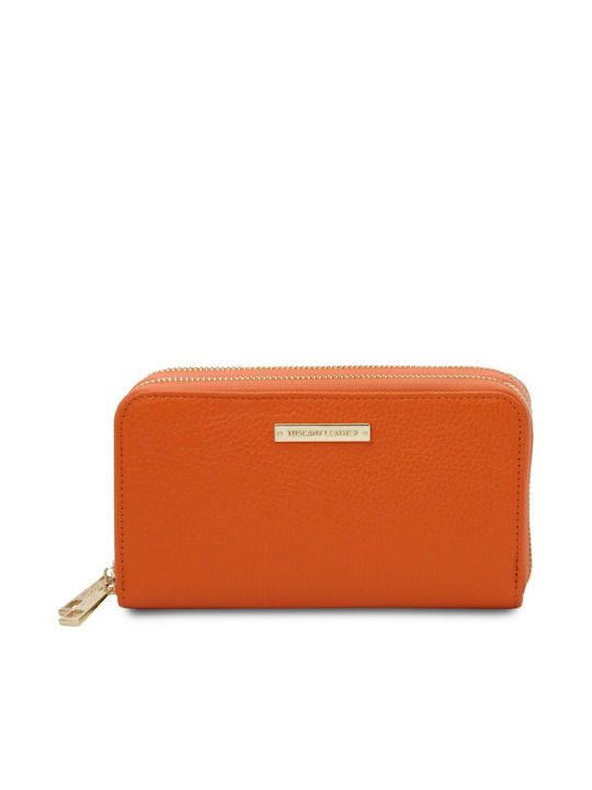 Tuscany Leather Klein Frauen Brieftasche Münzen Orange