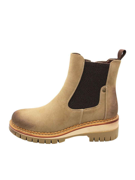 Plato Wildleder Stiefeletten Damen Khaki