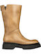 Leder Stiefeletten Damen Beige