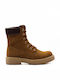 Basic Women's Combat Boots Tabac Brown