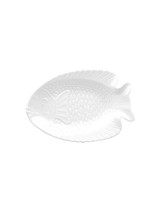 Güral Porselen Servierplatte Oval aus Porzellan Weiß 30x19cm 1Stück