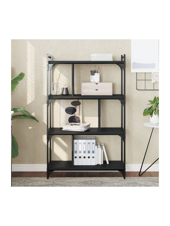 Bookcase Black 76x32x123cm