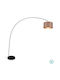 Trio Lighting Lampa de podea Î210xL200cm. cu Soclu pentru Bec E27 Negru