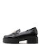 Lackleder Damen Mokassins in Schwarz Farbe