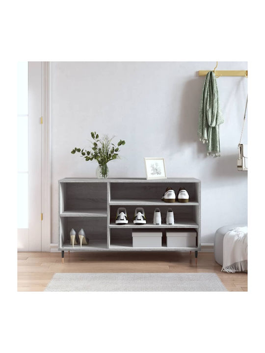 Wooden Shoe Organizer Gray 102x36x60cm