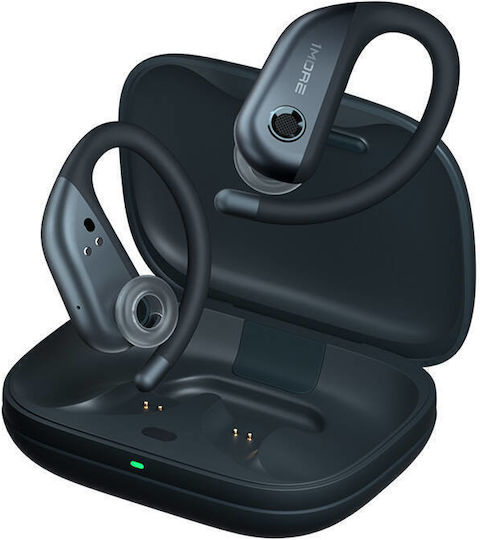 1More Fit Open Earbud Bluetooth хендсфри Слушалки с Устойчивост на Пот и Кутийка за Зареждане Сив