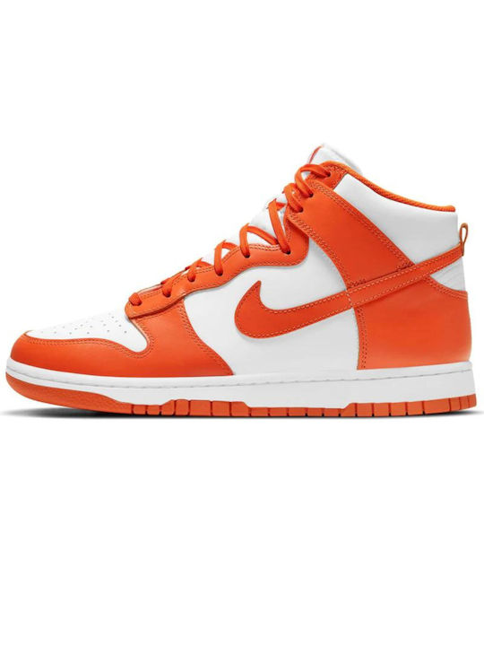 Nike Dunk High Ανδρικά Μποτάκια White / Orange Blaze