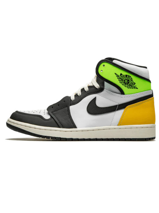 Jordan Air Jordan 1 Retro High OG Herren Stiefel White / Black / Volt / University Gold