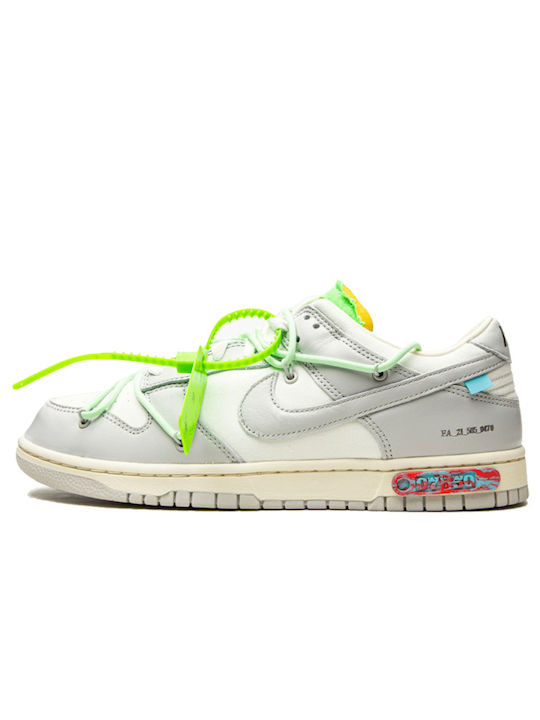 Nike Dunk Low Off-White Lot 7 Ανδρικά Sneakers Sail / Neutral Grey / Vapor Green