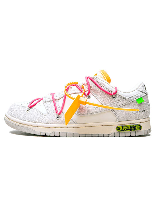 Nike Dunk Low Off-White Lot 17 Ανδρικά Sneakers Ail / Neutral Grey / Hyper Pink