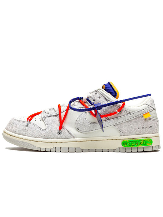Nike Dunk Low Off-White Lot 13 Ανδρικά Sneakers Sail / Neutral Grey / Habanero Redsail