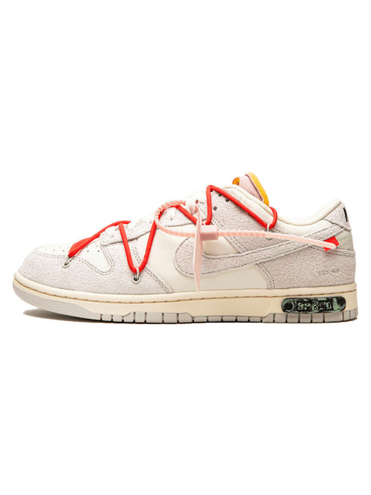 Nike Dunk Low Off-White Lot 33 Ανδρικά Sneakers Sail / Neutral Grey / Chile Red