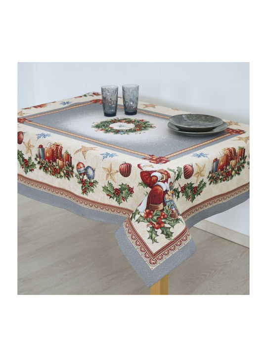 Dimeco Ornament de Crăciun Față de masă Material textil Gri M280xL160cm 1buc Π81002800008930S