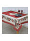 Dimeco Christmas Tablecloth Red L140xW140cm 1pcs