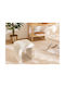 Σκαμπό Σαλονιού Επενδυμένο με Ύφασμα Sevi White 41x35.5x43εκ.