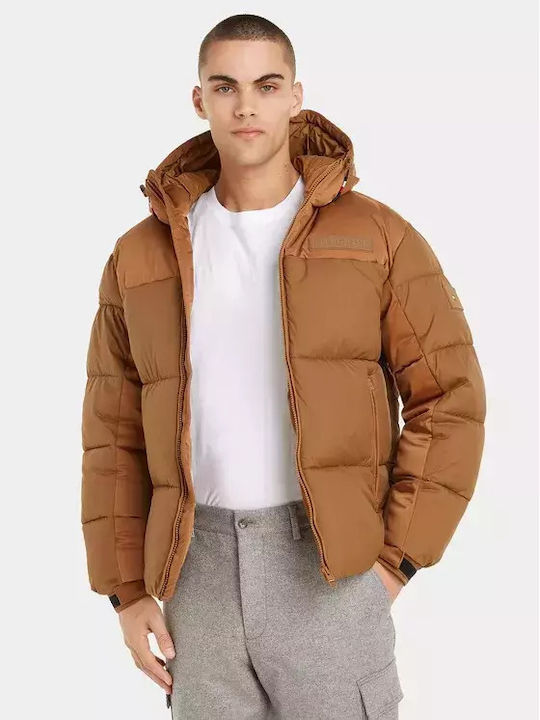 Geacă de iarnă Puffer Tabac