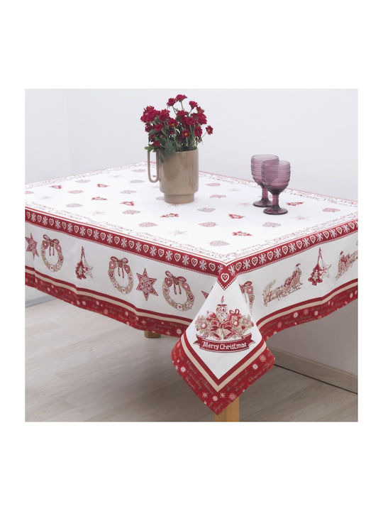 Dimeco Weihnachts- Tischtuch Rot B180xL140cm. 1Stück