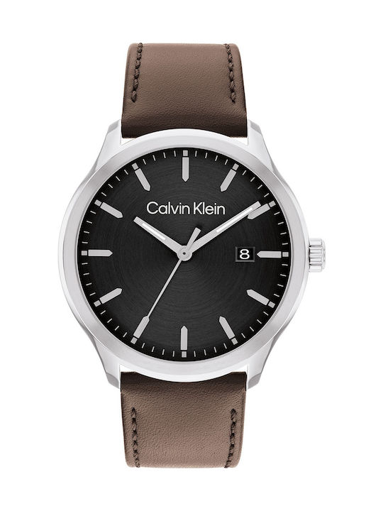 Calvin Klein Define Men's Watch 43mm Battery with Brown Leather Strap