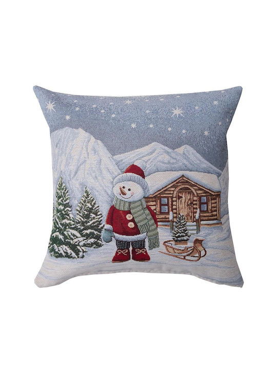 Dimeco Weihnachtsdekorativer Kissenbezug Quadratisch Gray 45x45cm